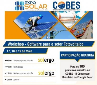 COBES e EXPO SOLAR – 17 a 19 de Maio de 2017 – Centro de Convenções Frey Caneca, São Paulo/SP