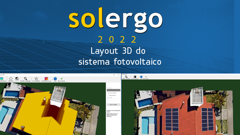 SOLergo 2022 – Layout 3D do sistema fotovoltaico