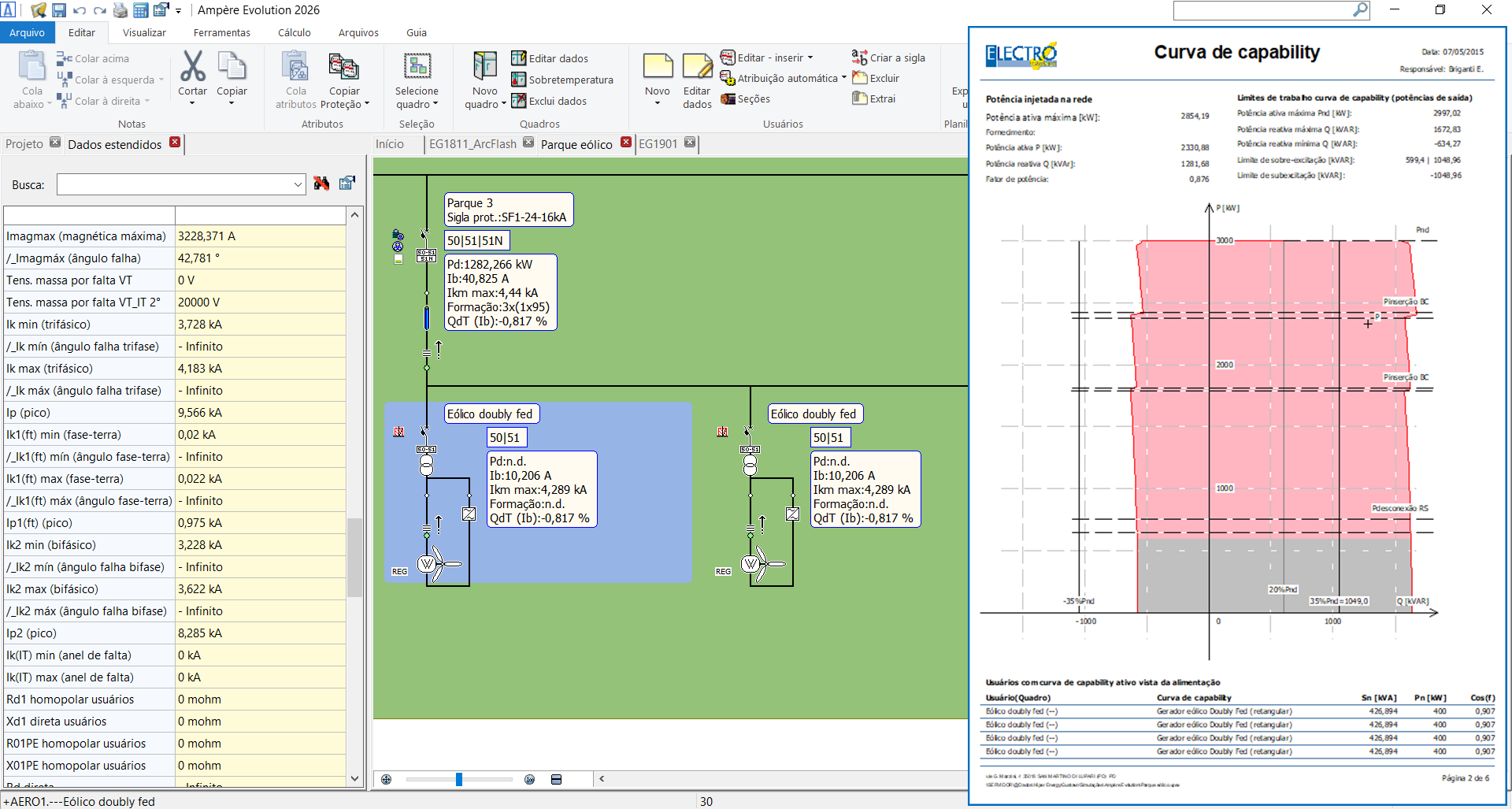 Ampère Evolution - Cálculo de redes elétricas BT e MT, com geração distribuída a partir de fontes renováveis